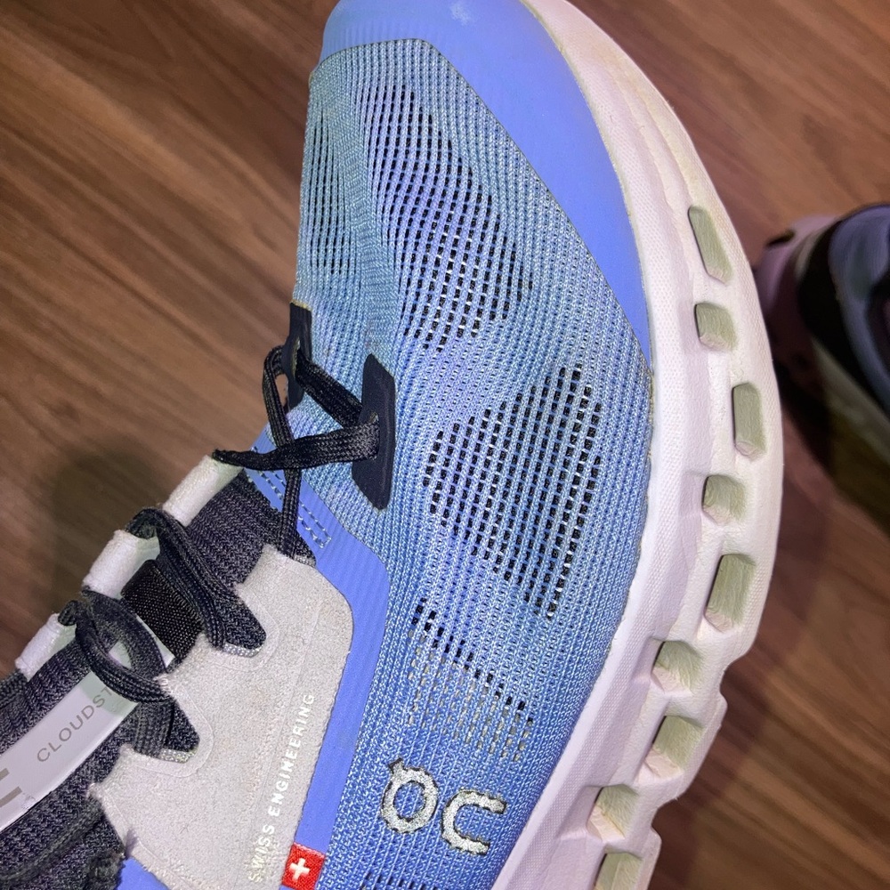 On Cloudstratus Shoes Women Size 9 Blue Running Helion CloudTec Sneakers - Picture 14 of 16